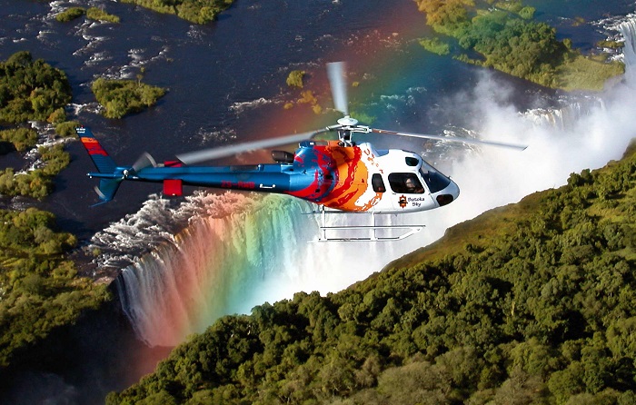 Helicopter Rides Over Victoria Falls